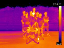 Grove Primary School sponsorship photo infrared image of hockey team