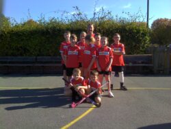 Grove Primary School sponsorship photo of hockey team