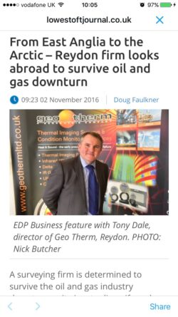 Geo Therm Ltd - Lowestoft Journal Article - Nov 2016
